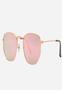 Imagem de Óculos De Sol Uva Hexagonal Rosa Espelhado