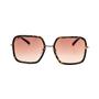 Imagem de Óculos de Sol Victor Hugo SH1325 Feminino Quadrado em Acetato Demi e Dourado