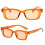 Imagem de Óculos De Sol Vintage Feminino Masculino Laranja Uv400 Retrô