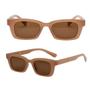 Imagem de Óculos De Sol Vintage Feminino Masculino Marrom Uv400 Retrô