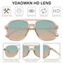 Imagem de Óculos de sol YDAOWKN Retro Square Aviator UV400 para mulheres/homens