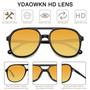 Imagem de Óculos de sol YDAOWKN Retro Square Aviator UV400 para mulheres/homens