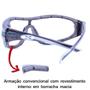 Imagem de Oculos Epi Segurança Ampla Proteçao Ca Anti Risco Delta Uv Danny Fume In Out Incolor Antiembacante