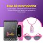Imagem de oculos + lousa magina LCD tablet barbie menina pulseira ajustavel criança prova dagua rosa presente