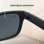 Imagem de oculos masculino preto proteção uv emborrachado verao praia resistente qualidade premium esportivo