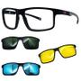 Imagem de Oculos Mormaii Swap 5 6127 APJ Preto Fosco Com 3 Clipons
