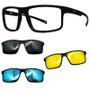 Imagem de Oculos Mormaii Swap 5 6127 Preto Fosco com 3 Clipons CAN
