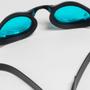 Imagem de Óculos Natação Arena Cobra Swipe Azul Branco Proteção UV Antiembaçante Tira Silicone Conforto