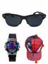 Imagem de Oculos noco modelo , mais bone e relogio musical com led do homem aranha , novidade