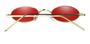 Imagem de Óculos Oval Vermelho Pequeno Retro Blogueira Insta Hype