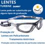 Imagem de Oculos protecao epi segurança Anti Embaçante Ca Anti Risco Trabalho Obra Incolor Escuro Uv Elastico