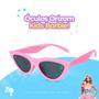 Imagem de oculos sol barbie rosa infantil protecao uv premium + case criança verao original praia presente