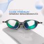 Imagem de Oculos Sol Cinza Metal Masculino Lupa Proteção UV + Case original presente casual praia lente verde