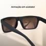 Imagem de oculos sol emborrachado masculino proteção uv original qualidade premium armação marrom presente