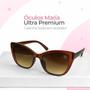 Imagem de Oculos sol feminino gatinho praia proteção uv vintage + case original quadrado moda verão acetato