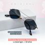 Imagem de oculos sol feminino losango proteção uv metal aço + case presente casual banhado praia hype moda