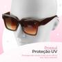 Imagem de oculos sol feminino social vintage case proteção uv original delicado qualidade premium luxo moda