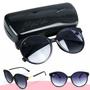 Imagem de Oculos Sol Feminino Vintage Preto + Case Estiloso Exclusivo