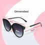 Imagem de oculos sol feminino vintage preto redondo + case exclusivo moda estiloso qualidade premium original