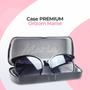 Imagem de oculos sol feminino vintage preto redondo + case exclusivo moda estiloso qualidade premium original