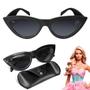 Imagem de Oculos Sol Infantil Barbie Gatinho Criança Vintage + Case preto qualidade premium presente acetato