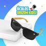 Imagem de Oculos Sol Infantil Preto Madeira Praia Proteção Uv + Case