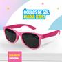 Imagem de oculos sol infantil retro rosa premium proteção uv + case criança vintage casual presente qualidade