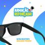 Imagem de oculos sol infantil vintage criança proteção uv preto + case qualidade premium praia acetato casual