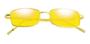 Imagem de Óculos Sol Lente Amarela Quadrado Rêtro Retangular Vintage
