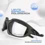 Imagem de Oculos Sol Lupa Proteção Uv Masculino Cinza Metal Case