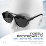 Imagem de oculos sol masculino praia social vintage + proteção uv + case retrô acetato preto moda original