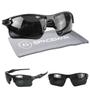 Imagem de oculos sol masculino proteção uv esportivo ciclismo + case presente lente preta policial original