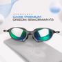 Imagem de Oculos Sol Masculino Proteção Uv Metal Cinza Lupa + Case