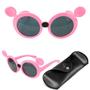 Imagem de oculos sol menina minnie rosa protecao uv + case verão praia