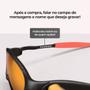 Imagem de oculos sol metal laranja praia lupa proteção uv preto + case estiloso presente praia lente espelhada