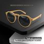 Imagem de oculos sol proteção uv casual vintage + case + masculino verão lentes pretas estiloso acetato social