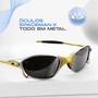 Imagem de oculos sol proteção uv metal lupa praia masculino + case estiloso qualidade premium presente casual