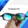 Imagem de Oculos Sol Proteção Uv Preto Lupa + Masculino Verde Praia