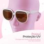 Imagem de Oculos sol proteção uv + relogio digital feminino + caixa casual ajustavel original led praia moda