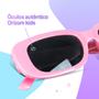 Imagem de Oculos sol proteção uv rosa infantil retro + case presente menina qualidade premium