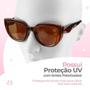 Imagem de Oculos Sol Proteção Uv Social Praia Vintage Feminino + Case