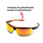 Imagem de Óculos Sol Proteção UV SteelFlex Neon Esportivo Bike