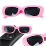 Imagem de Oculos sol retro proteção uv rosa infantil + case menina qualidade premium presente