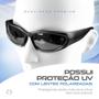 Imagem de Óculos Sol Uv Masculino Lupa Rap Hype Preto+ Case Osm96