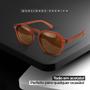 Imagem de oculos sol vintage verão proteção uv casual masculino + case social marrom lentes pretas acetato