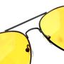 Imagem de Óculos visão noturna lente amarela aviador preto feminino