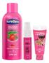 Imagem de Óleo Corporal de Massagem Kero Doce Beijocas + Calda Beijável Tutti Frutti + Gel Gata Loka