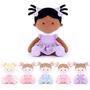 Imagem de Onetoo Sleeping Cuddle Buddy Doll Soft Baby Doll for Girls First Baby Doll Plush Rag Doll Wear Star Purple Dress 14"(Série Milly)