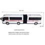 Imagem de Ônibus Articulado Brinquedo Infantil 36CM - Carrinhos De Brinquedo Busao Metropolitano Faz De Conta