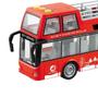 Imagem de Ônibus de Dois Andares de Fricção com Luz e Som - Panorâmico - City Service - Vermelho - 1:16 - Yes Toys